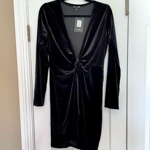 Fashion Nova black velvet dress